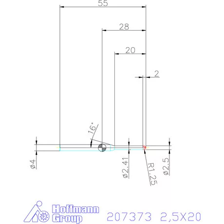 Garant Garant Diabolo VHM rádiusz másolómaró 2,5X20 mm