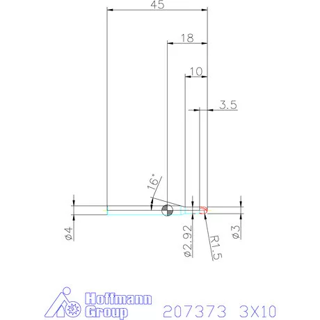 Garant Garant Diabolo VHM rádiusz másolómaró 3X10 mm