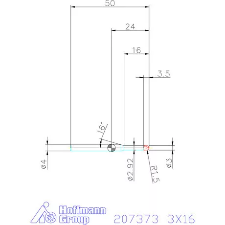 Garant Garant Diabolo VHM rádiusz másolómaró 3X16 mm