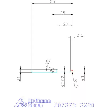 Garant Garant Diabolo VHM rádiusz másolómaró 3X20 mm