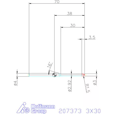Garant Garant Diabolo VHM rádiusz másolómaró 3X30 mm