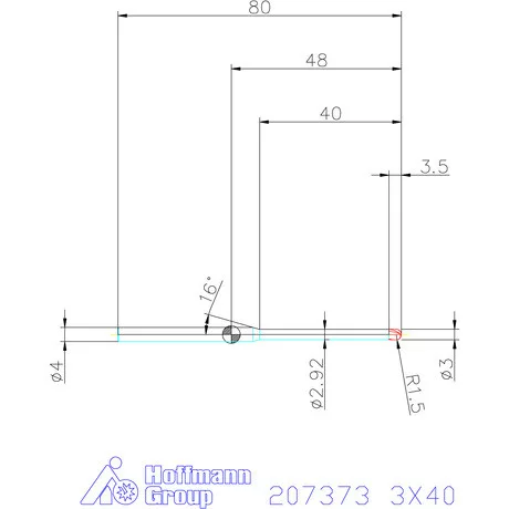 Garant Garant Diabolo VHM rádiusz másolómaró 3X40 mm