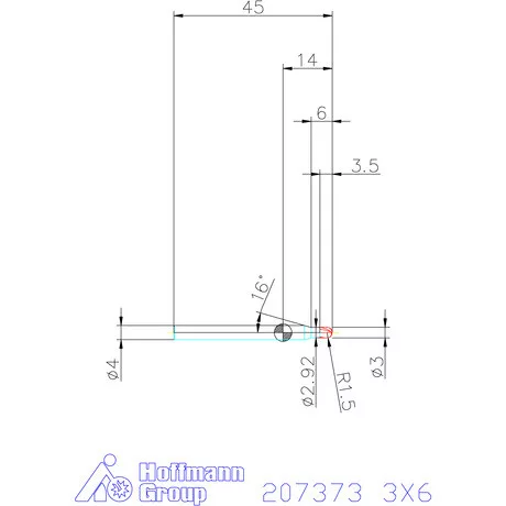 Garant Garant Diabolo VHM rádiusz másolómaró 3X6 mm
