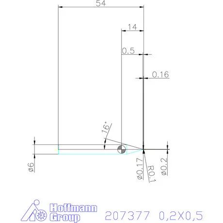 Garant Garant Diabolo VHM rádiusz másolómaró 0,2X0,5 mm
