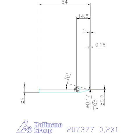 Garant Garant Diabolo VHM rádiusz másolómaró 0,2X1 mm