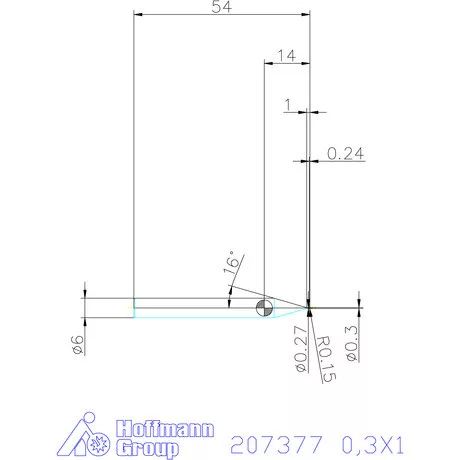 Garant Garant Diabolo VHM rádiusz másolómaró 0,3X1 mm
