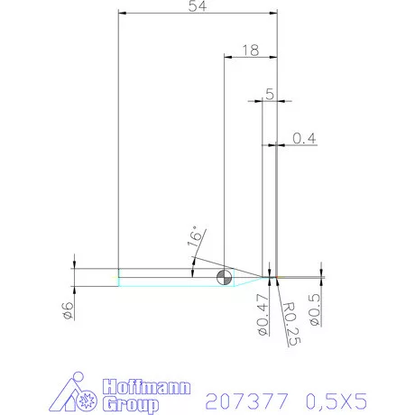 Garant Garant Diabolo VHM rádiusz másolómaró 0,5X5 mm
