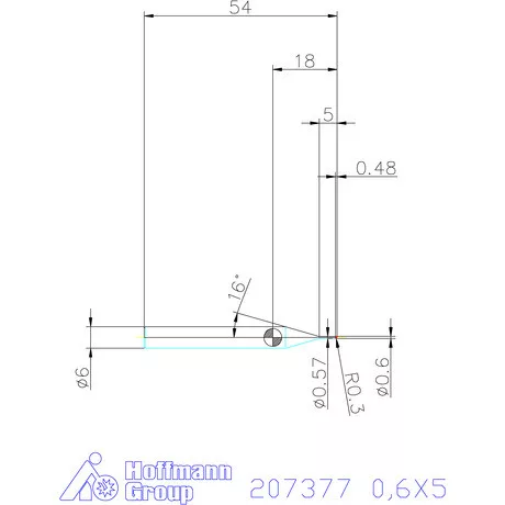 Garant Garant Diabolo VHM rádiusz másolómaró 0,6X5 mm