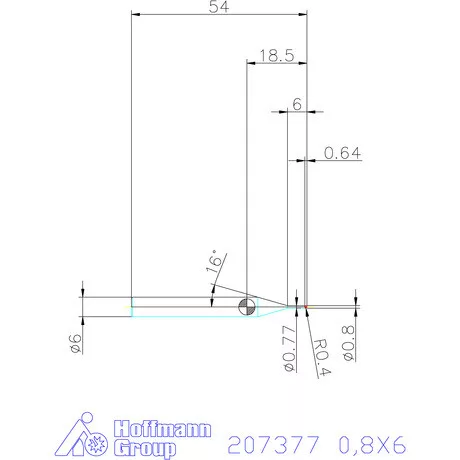 Garant Garant Diabolo VHM rádiusz másolómaró 0,8X6 mm
