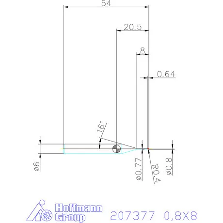 Garant Garant Diabolo VHM rádiusz másolómaró 0,8X8 mm