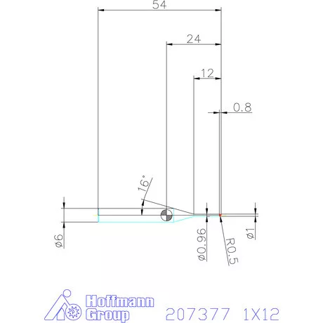 Garant Garant Diabolo VHM rádiusz másolómaró 1X12 mm