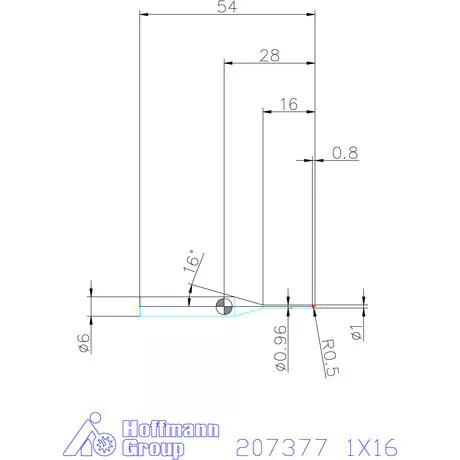 Garant Garant Diabolo VHM rádiusz másolómaró 1X16 mm