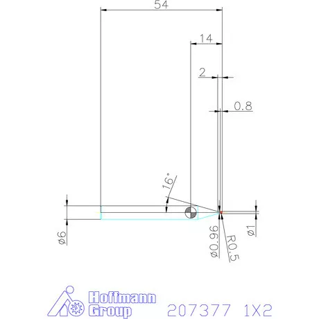 Garant Garant Diabolo VHM rádiusz másolómaró 1X2 mm