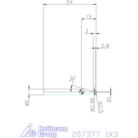 Garant Garant Diabolo VHM rádiusz másolómaró 1X3 mm