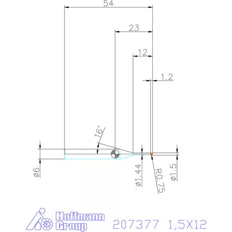 Garant Garant Diabolo VHM rádiusz másolómaró 1,5X12 mm