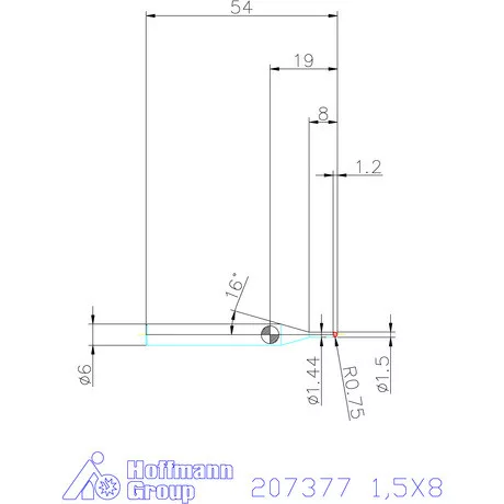 Garant Garant Diabolo VHM rádiusz másolómaró 1,5X8 mm