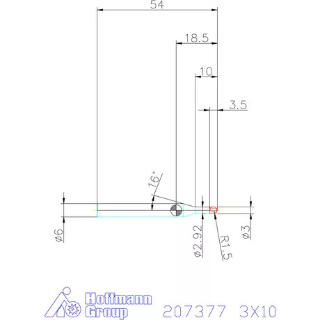 Garant Garant Diabolo VHM rádiusz másolómaró 3X10 mm