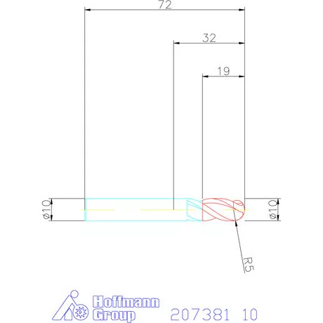Garant VHM teljes rádiuszmaró 10 mm