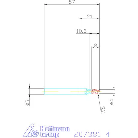 Garant VHM teljes rádiuszmaró 4 mm