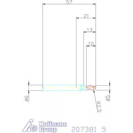 Garant VHM teljes rádiuszmaró 5 mm