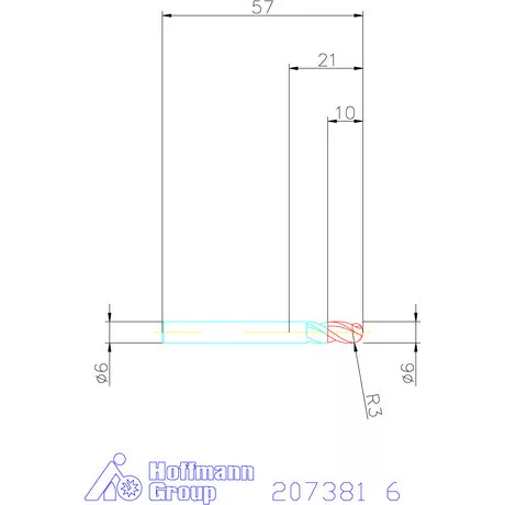 Garant VHM teljes rádiuszmaró 6 mm