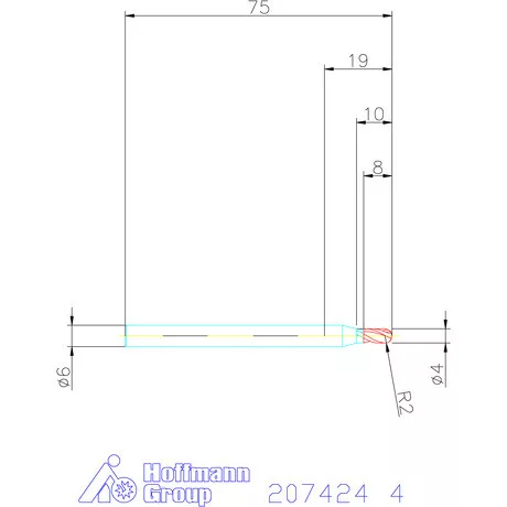 Garant Garant Diabolo VHM teljes rádiuszmaró HPC 4 mm