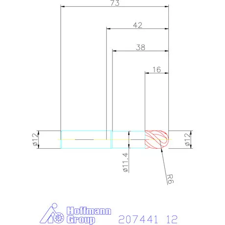 Garant VHM teljes rádiuszmaró 12 mm