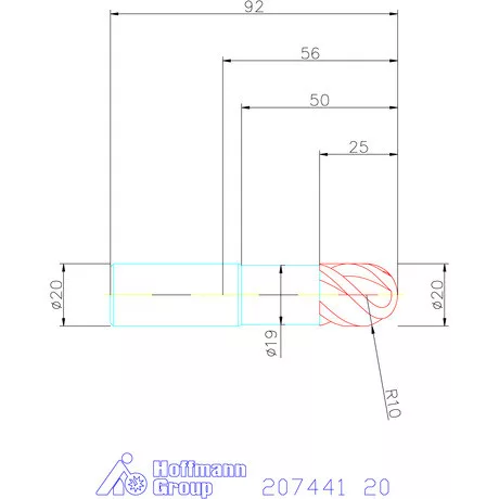 Garant VHM teljes rádiuszmaró 20 mm