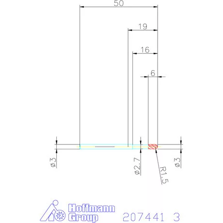 Garant VHM teljes rádiuszmaró 3 mm