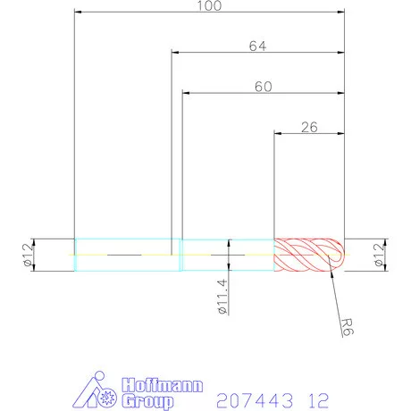 Garant VHM teljes rádiuszmaró 12 mm