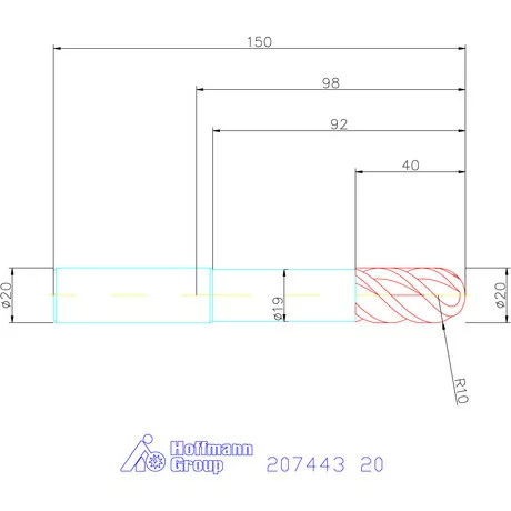 Garant VHM teljes rádiuszmaró 20 mm