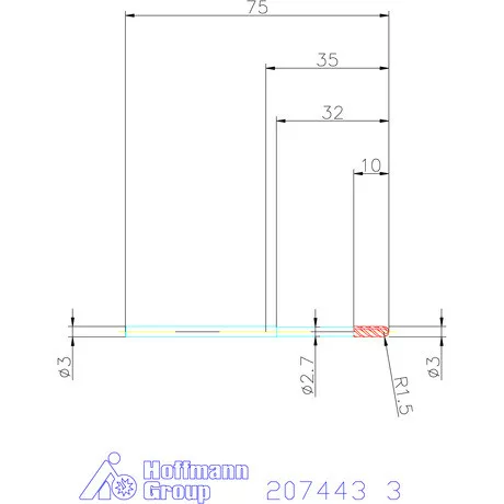 Garant VHM teljes rádiuszmaró 3 mm
