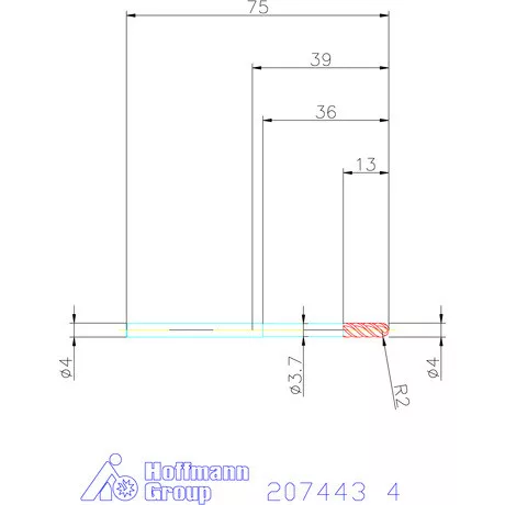 Garant VHM teljes rádiuszmaró 4 mm