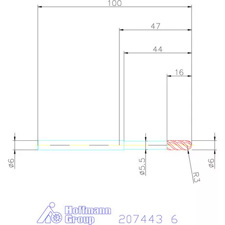 Garant VHM teljes rádiuszmaró 6 mm