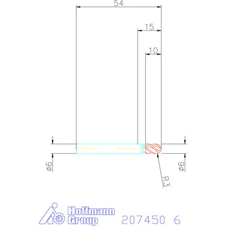 Garant VHM teljes rádiuszmaró MTC 6 mm