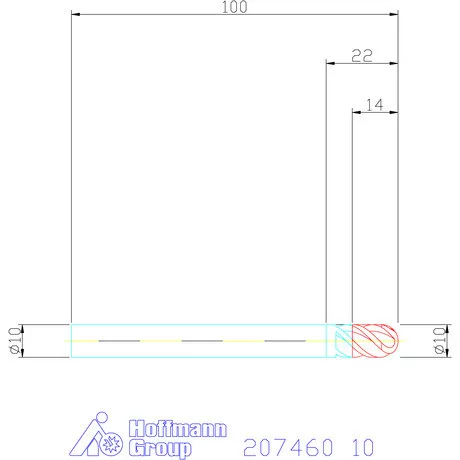 Garant VHM teljes rádiuszmaró MTC 10 mm