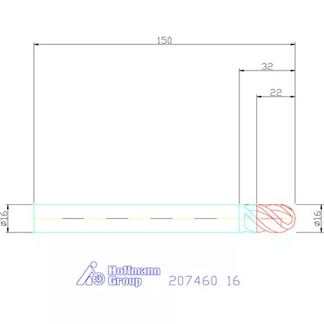 Garant VHM teljes rádiuszmaró MTC 16 mm