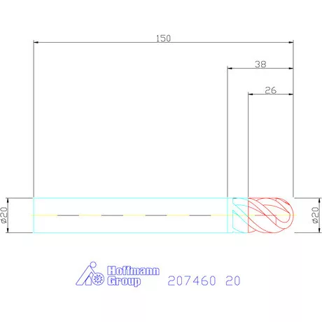 Garant VHM teljes rádiuszmaró MTC 20 mm