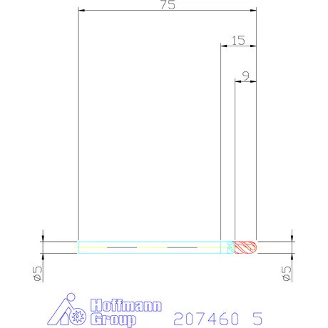 Garant VHM teljes rádiuszmaró MTC 5 mm