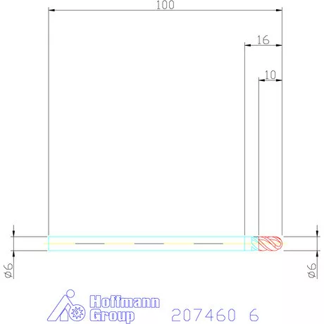 Garant VHM teljes rádiuszmaró MTC 6 mm