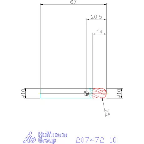 Garant Garant Diabolo VHM teljes rádiuszmaró HPC 10 mm