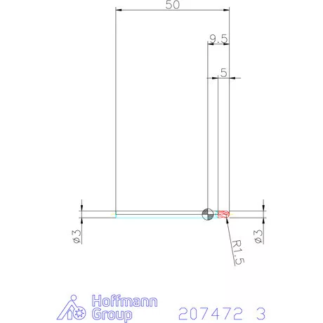 Garant Garant Diabolo VHM teljes rádiuszmaró HPC 3 mm