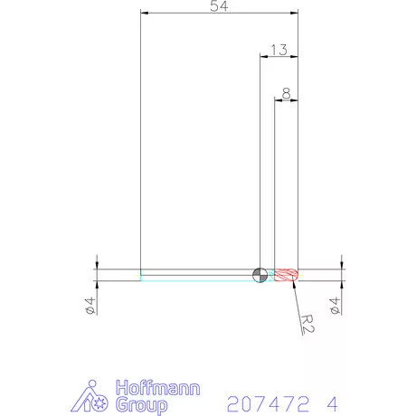 Garant Garant Diabolo VHM teljes rádiuszmaró HPC 4 mm