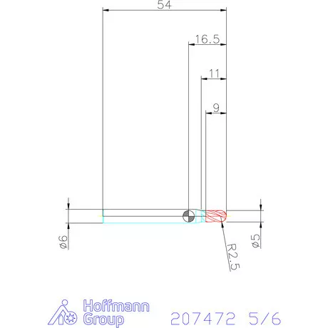 Garant Garant Diabolo VHM teljes rádiuszmaró HPC 5/6 mm