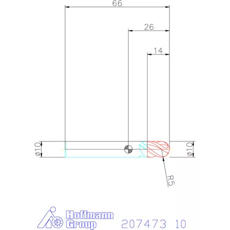 Garant Garant Master INOX VHM teljes rádiuszmaró HPC 10 mm