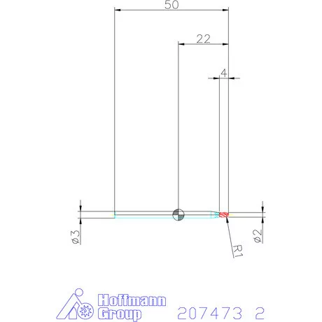Garant Garant Master INOX VHM teljes rádiuszmaró HPC 2 mm