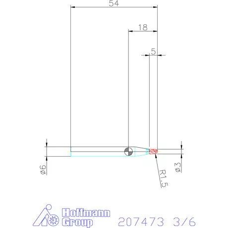 Garant Garant Master INOX VHM teljes rádiuszmaró HPC 3/6 mm