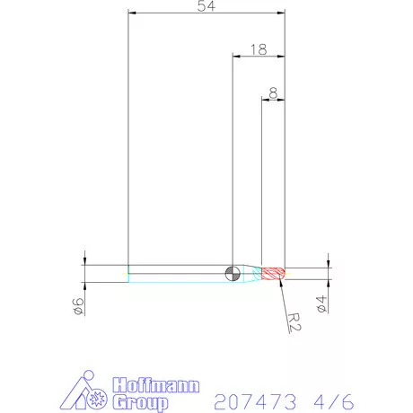 Garant Garant Master INOX VHM teljes rádiuszmaró HPC 4/6 mm
