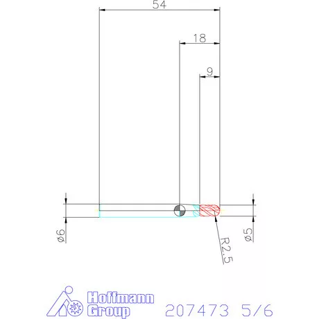 Garant Garant Master INOX VHM teljes rádiuszmaró HPC 5/6 mm
