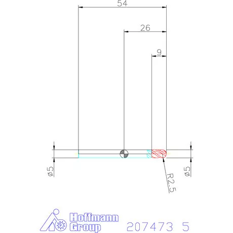 Garant Garant Master INOX VHM teljes rádiuszmaró HPC 5 mm